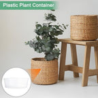 M METERXITY 10-Pack Plastic Plant Saucer, 12 Inch Clear Thin Plant Saucer Drip Tray for Indoor/Outdoor, Planter Liners Nursery Pots - Image 4