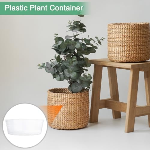 M METERXITY 10-Pack Plastic Plant Saucer, 12 Inch Clear Thin Plant Saucer Drip Tray for Indoor/Outdoor, Planter Liners Nursery Pots - Image 4