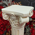 Classical Greek Ionic Order Column with Retro Old Style for Indoor Outdoor Garden Decor or Display Pedestal Pillar Stand for Plants and Sculptures,white - Image 4