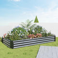 Galvanized Raised Garden Bed Kit, Planter Metal Raised Beds for Gardening 7.6x3.7x1ft Raised Planter Boxes Outdoor, Large Raised Garden Boxes Outdoor for Vegetables-Blcak. by VECOCHO