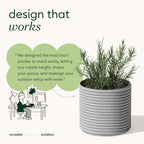 Veradek Mod Series Short Planter - Round Outdoor Planter - Image 3