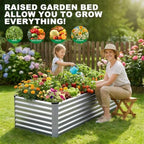 6x3x2FT Galvanized Raised Garden Bed Outdoor, Silver - Image 2