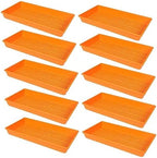 SUNPACK 10" x 20" Heavy Duty Mesh Plastic Seed Starting Tray, Orange, 2.3" (Pack of 10) - Ensures Water Drainage and Aeration, Perfect for Greenhouses or Indoor Gardening by SUNPACK