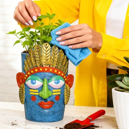 Face Planters - 7inch Abstract Face Planter Pot Unique Plant Pots - Image 4