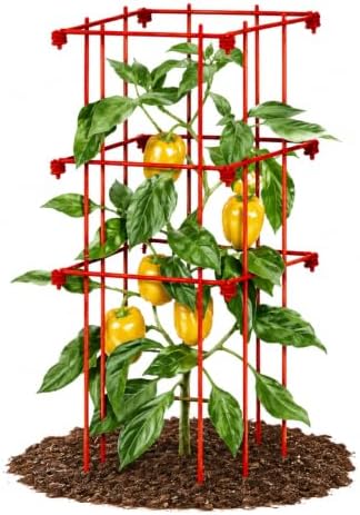 Gardener's Supply Company Pepper & Eggplant Cages - Red (Set of 3) by GardenersSupplyCompany