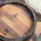 Wooden Whiskey Barrel Planters Outdoor Large 12-24 In (20"L x 13"W x 12"H) - Image 5