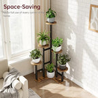 Corner Plant Stand Indoor with Grow Lights 6 Tiered Corner Plant Shelf - Image 6