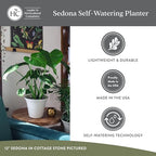The HC Companies Sedona Self-Watering Planter Pot, 19 Inch, 2-Pack - Image 4