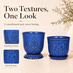 Gepege Ceramic Plant Pots, 6 Inch Indoor Planters with Drainage & Saucers - Image 6
