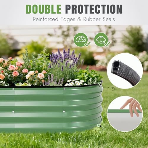 INNO STAGE 3Pcs Galvanized Raised Garden Bed Kit, Outdoor Metal Planter Box - Image 3
