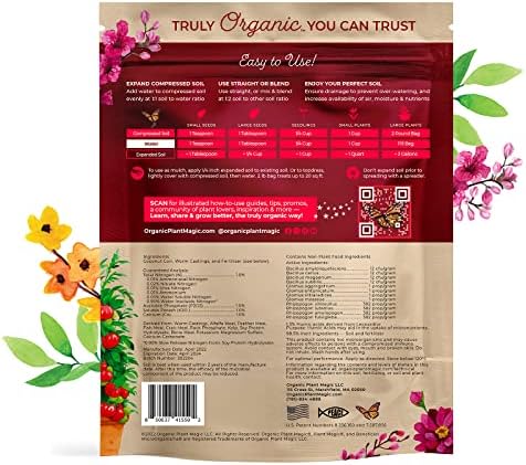 Compressed Organic Potting Soil for Garden, Plants & Vegetables - Expands 4x When Mixed with Water - Indoor or Outdoor Use - Plant Food Mix Derived from Natural Coconut Coir & Worm Castings Fertilizer - Image 2