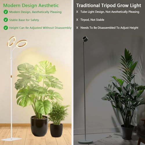 68" Full Spectrum Floor Grow Light with Stand for Tall& Large Indoor Plants - Image 6