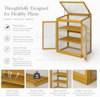 LAZZO Wooden Cold Frame Greenhouses for Outdoors, 2-Tier Garden Cabinet - Image 7