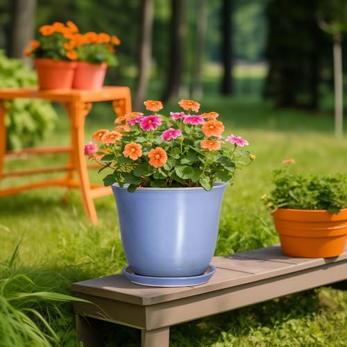 Ceramic Plant Pots, 10 Inch Plant Pot for Indoor, Purple-Blue - Image 5