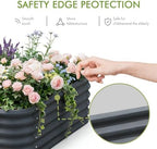 Besebay 2-Pack 4x1.5ft Galvanized Raised Garden Bed, Outdoor Planter Bed, - Image 5