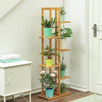 Magshion 6 Tier Bamboo Plant Stand, Display Shelf Holder Organizer with 7 Pot Positions for Living Room, Patio, Balcony, and Garden - Image 6