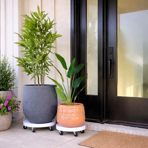 DeVaultEnterprises Devault 12 Inch Plant Dolly, Heavy Duty Rolling Plant Caddy with Wheels for Large Pots and Planters, 500 lb Capacity, Made in USA (1, White) - Image 5