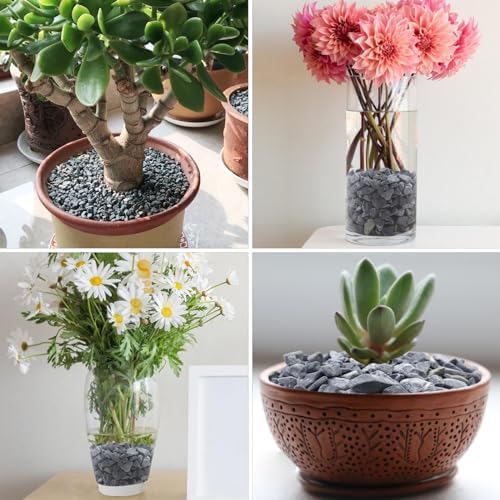 10lbs Grey Pebbles for Landscaping, 3/8inch Small Rocks for Succulent Cactus Plants, Natural Polished Pebbles, River Rocks for Plants, Vases, Garden - Image 4
