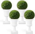 19.7" Tall Urn Planter, 2/4 Pack Large Plastic Outdoor Planters, Classic Round Flower Pot in Pure White for Front Porch, Patio, Garden, Entryway, Walkway, Indoor Outdoor Decoration White 4 by yulewiix