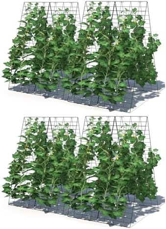 GIANTEX 16 Panels Cucumber Trellis, A-Frame Garden Trellis by Giantex