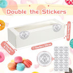 Sherr 100 Pcs White Macaron Boxes with Window, 7.7x2.6x2 Inch - Image 2