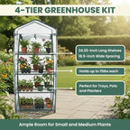 Pure Garden 4 Tier Mini Greenhouse, 27.5x19x63-Inch - Image 2