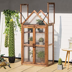 GRAFFY Wooden Cold Frame Greenhouse with 3 Removable Shelves for Outdoor by BUYNOW