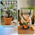 8 Pack 20 Inch Round Plant Saucers for Less 18 Inch Pot Indoors Outdoors Plant Trays for Pots Planter Saucer Plastic Drip Tray Planter Water Tray (Black, 20"(8pcs)) - Image 5