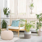 Plant Baskets Indoor with Liner, White and Brown, 10 Inch - Image 5