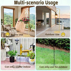Shepherds Hooks for Outdoor, 61" Tall Freestanding Bird Feeder Stand & Wind Chime Hanger, Heavy-Duty Rust Resistant Iron Pole with Flat Base for Hanging Plant Stand, Wreath, Lanterns (Gold) - Image 5