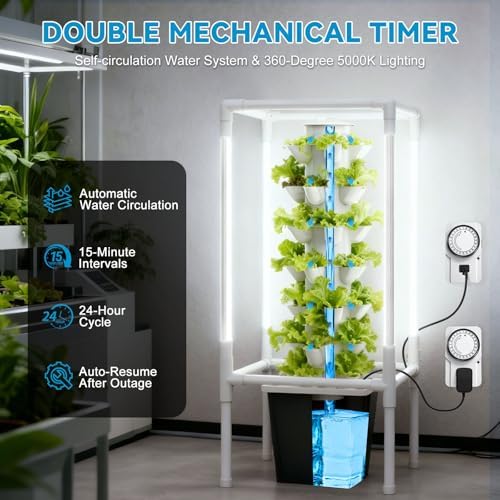 JESLED 6 Tiers Hydroponics Growing System Kits with LED Grow Lights,Tent - Image 3