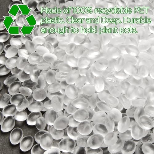 Hoolerry 20 Pcs Plastic Plant Saucer Clear Deep Tray, 6,8,10,12 Inch - Image 3