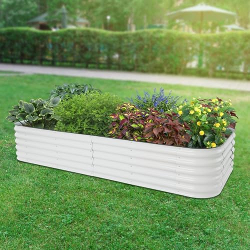 Raised Garden Bed | Metal Raised Garden Bed Kit | 17'' Tall Outdoor Garden Planter Box | Metal Planter Box for Planting Plants Vegetables (9.4x2x1.4FT（1pcs）) - Image 2