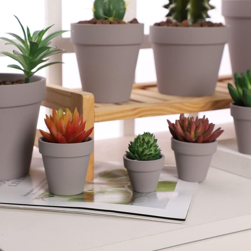 Yishang 2 inch Grey Small Terracotta Pots with Drainage Holes,Mini Clay Ceramic Pottery Planter,Cactus Flower Nursery Terra Cotta Pots, for Indoor/Outdoor Succulent Plants, Crafts(80 Pack) - Image 6