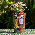 Picasso Abstract Face Planters Flower Pots, Handmade Resin Pots for Plants - Image 5