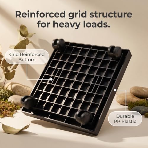 15.3 Inch Square Rolling Plant Caddy Saucer with Wheels, Heavy Duty Wheeled Planter Stand for Potted Plant, Coaster Roller Base Tray with Casters, Flower Pot Dolly Holder for Indoor Outdoor - Image 5