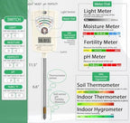 Soil Test Kit, 7-in-1 Soil Moisture Meter, Dual Screen Soil Tester, Moisture/pH/Temperature/Sunlight/Air Humidity/Fertility, Perfect for Farming, Gardening, Lawns, Outdoor-Lvory White - Image 3