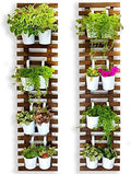 ShopLaLa Wooden Wall Planter (120cm, 2 Pack) Wooden Hanging Flower Plants by ShopLaLa
