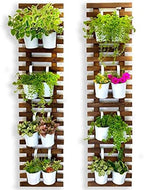 ShopLaLa Wooden Wall Planter (120cm, 2 Pack) Wooden Hanging Flower Plants by ShopLaLa