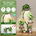 BACEKOLL Plant Stand with Grow Lights 4 Tier Metal Indoor Plant Shelf 32" - Image 3