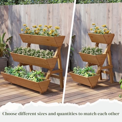Wooden Vertical Raised Garden Bed Tiered Planter Herb Planter - Image 7