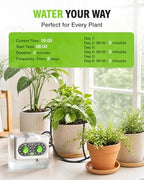 RAINPOINT Automatic Plant Waterer Indoor, Smart APP Control Drip Irrigation System for Houseplants, Anti-Siphon Vacation Watering Device with 2400mAh Rechargeable Battery (Up to 15 Pots) - Image 6