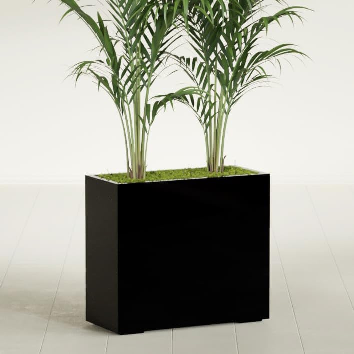Greenline Alice Tall Rectangular Fiberglass Planter, Outdoor Planter Box - Image 2
