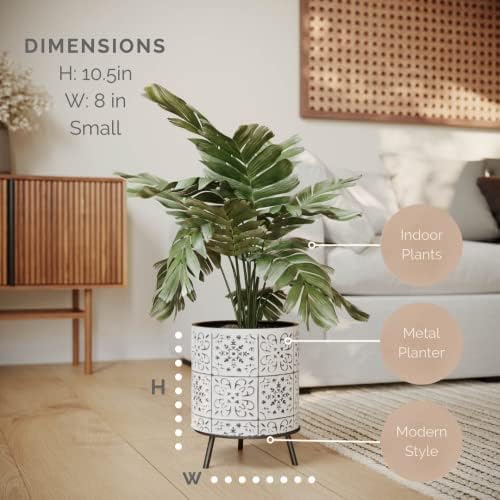 EverNest Tristan Neutral Minimal White and Black Modern Style Planter with Nyra Stand, SelectBase Plant Pots, Indoor Planter, Boho Home Decor, Minimalist Pot for Plants (Small, Black) - Image 2