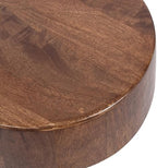 Kate and Laurel Solbrett Transitional Sophisticated Drink Table; 10 x 10 x 22; Walnut Brown; Mid-Century Sculptural Bedroom Nightstand with Unique Pedestal Table Design for Use as Indoor Plant Stand - Image 6