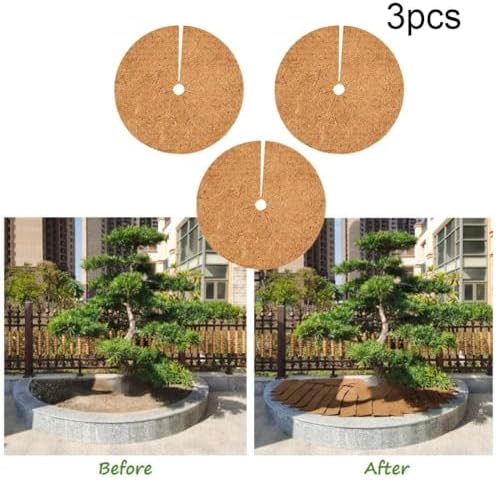 Coconut Mulch Mats, 3 Pcs Coconut Coir Mulch Discs 20-60cm(20CM) - Image 6