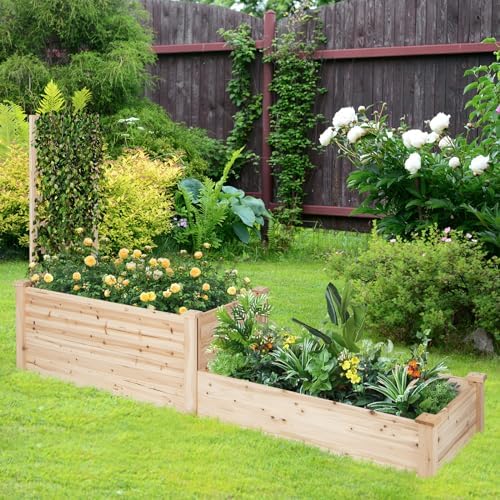 HAPPYGRILL Raised Garden Bed with Trellis & Open Base Design - Image 3
