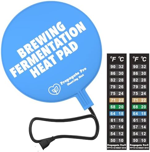 Round Brewing & Fermentation Heat Pad, 12", 25 Watts, Black by PropagatePro