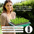 Seed Starter Kit with Grow Lights & Heat Mat – 40-Cell Seed Starter Tray, Humidity Dome, Soil Moisture Meter & Sticky Gnat Traps – Indoor Greenhouse & Plant Propagation Station - Image 2