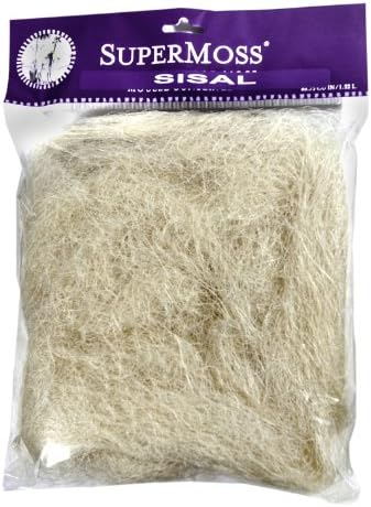 SuperMoss (29980) Natural Sisal Fiber Strands | Decorative Basket Filler, Gift Box Shred, Craft Twine & Vase Decor | Perfect for Cat Toys, Indoor Plants, and Floral Arrangements, 3-4 lbs, Natural by SuperMoss